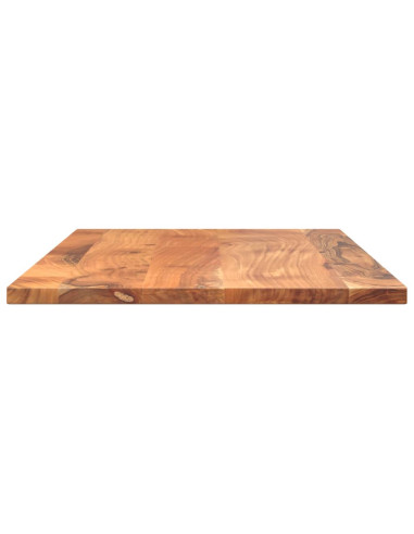 Piano Tavolo 80x70x3,8 cm Rettangolare Legno Massello Acacia