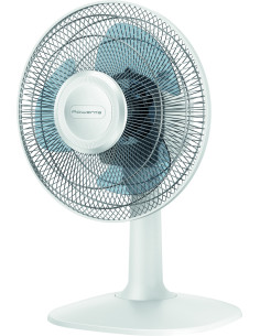 Rowenta Essential+ VU2330 Essential +, Ventilatore da Tavolo, 3 Velocità, Silenziosità 46 dBA, Design compatto, Flusso d’ari