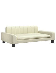 Divano per Bambini Crema 90x53x30 cm in Similpelle 2