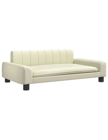 Divano per Bambini Crema 90x53x30 cm in Similpelle