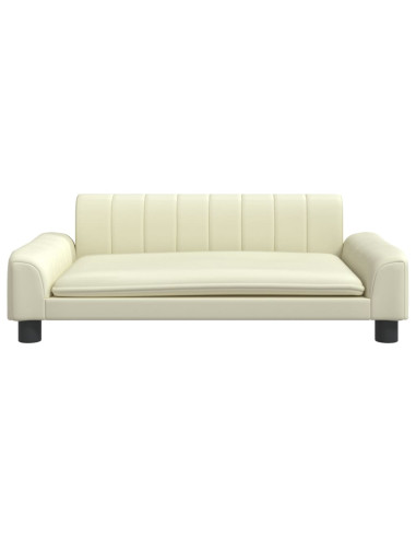 Divano per Bambini Crema 90x53x30 cm in Similpelle