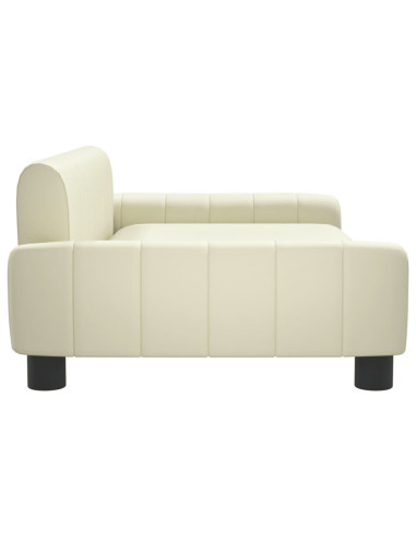 Divano per Bambini Crema 90x53x30 cm in Similpelle