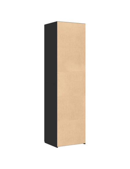 Credenza Nera 50x42,5x185 cm in Legno Multistrato