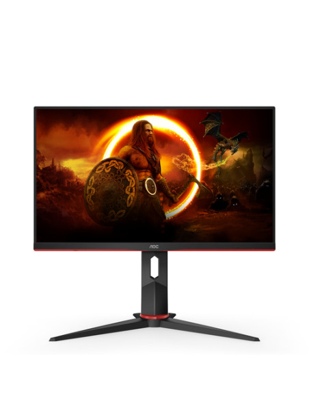 AOC 24G2SPU/BK Monitor PC 60,5 cm (23.8") 1920 x 1080 Pixel Full HD Nero, Rosso