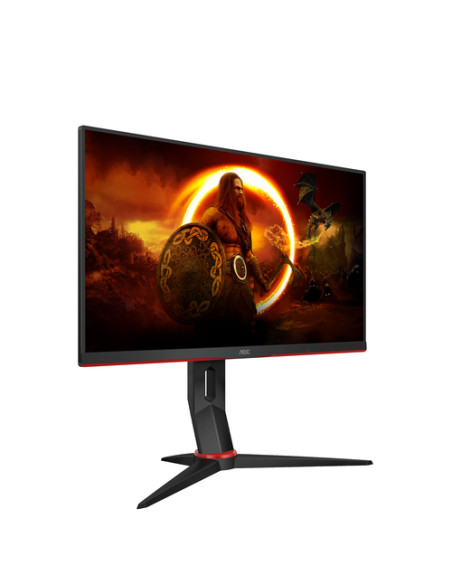 AOC 24G2SPU/BK Monitor PC 60,5 cm (23.8") 1920 x 1080 Pixel Full HD Nero, Rosso