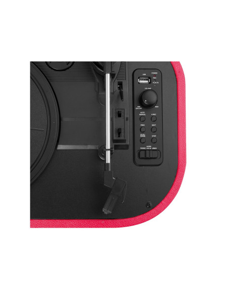 Trevi SALLY GIRADISCHI STEREO WIRELESS USB AUX-IN BATTERIA RICARICABILE TT 1020 BT ROSSO