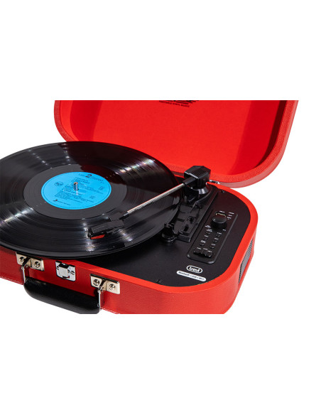 Trevi SALLY GIRADISCHI STEREO WIRELESS USB AUX-IN BATTERIA RICARICABILE TT 1020 BT ROSSO