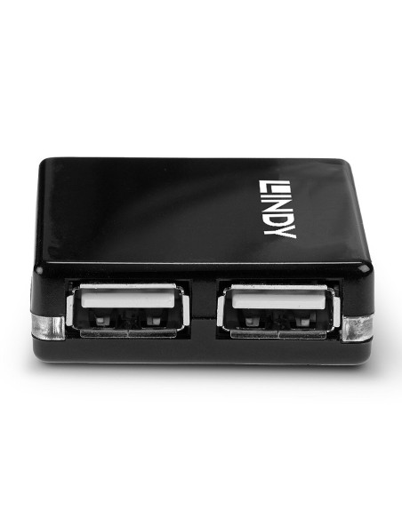 Lindy 42742 hub di interfaccia 480 Mbit/s Nero