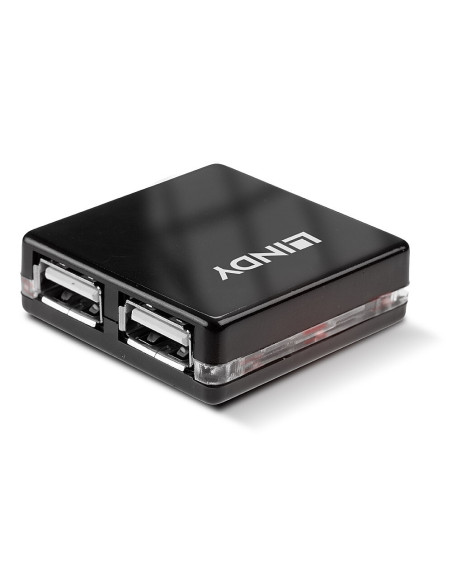 Lindy 42742 hub di interfaccia 480 Mbit/s Nero