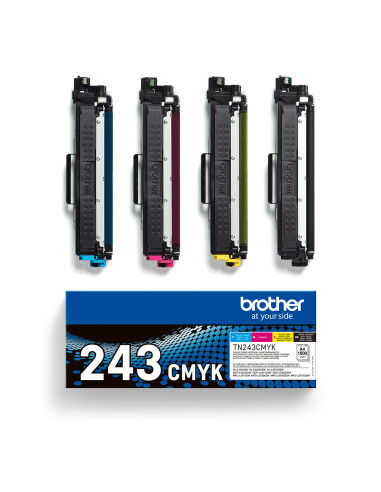Brother TN-243CMYK cartuccia toner 1 pz Originale Nero, Ciano, Magenta, Giallo