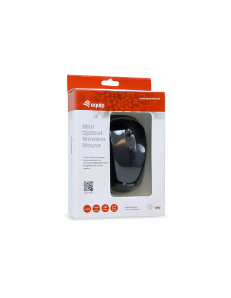 Equip 245108 mouse Viaggio Ambidestro RF Wireless Ottico 1600 DPI