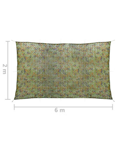Rete Mimetica con Custodia 2x6 m Verde
