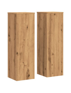 Supporti per Piante 2 pz Rovere 25x25x80 cm in Multistrato 2