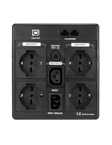 Vultech UPS1500VA-PRO gruppo di continuità (UPS) A linea interattiva 1,5 kVA 800 W 4 presa(e) AC