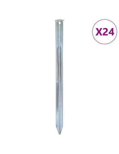 Picchetti per Tenda 24 pz 30 cm Ø20 mm in Acciaio Zincato