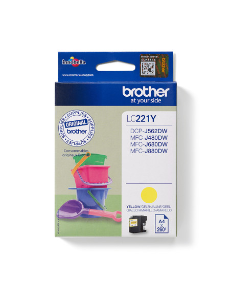 Brother LC221Y cartuccia d'inchiostro 1 pz Originale Giallo