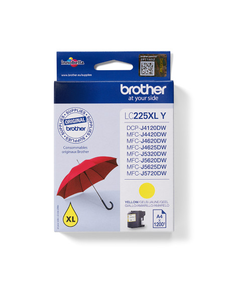 Brother LC225XLY cartuccia d'inchiostro 1 pz Originale