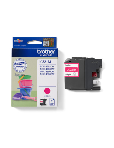 Brother LC221M cartuccia d'inchiostro 1 pz Originale Magenta