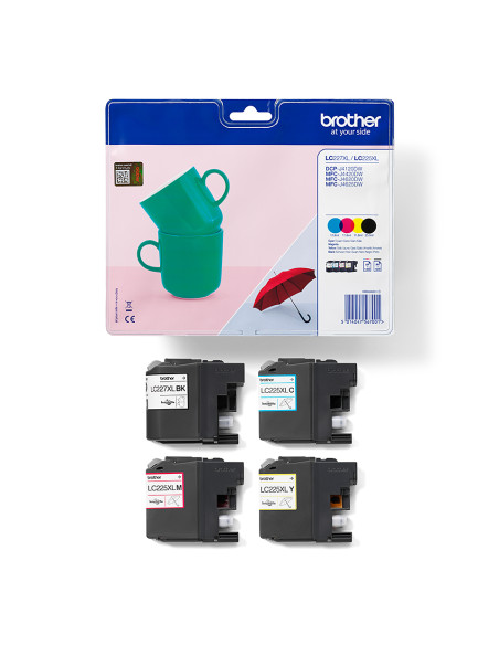 Brother LC-227XLVALBP cartuccia d'inchiostro 4 pz Originale Nero, Ciano, Magenta, Giallo