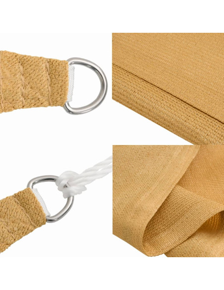 Vela Parasole 160 g/m² Quadrata Sabbia 4,5x4,5 m in HDPE