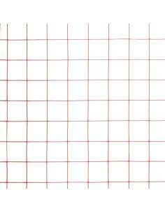 Recinzione in Rete per Pollaio in Acciaio e PVC 10x1 m Rossa