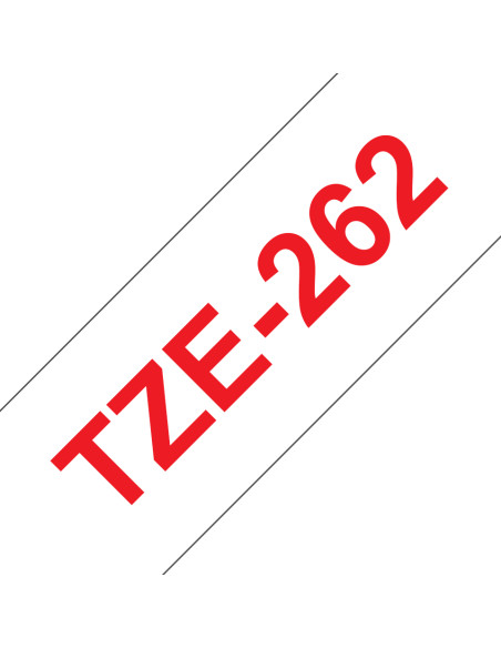 Brother TZE-262 nastro per etichettatrice Rosso su bianco