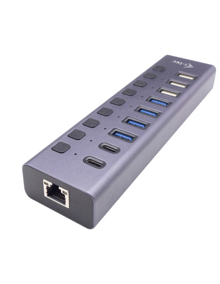 i-tec USB-A/USB-C Charging HUB 9port with LAN + Power Adapter 60 W