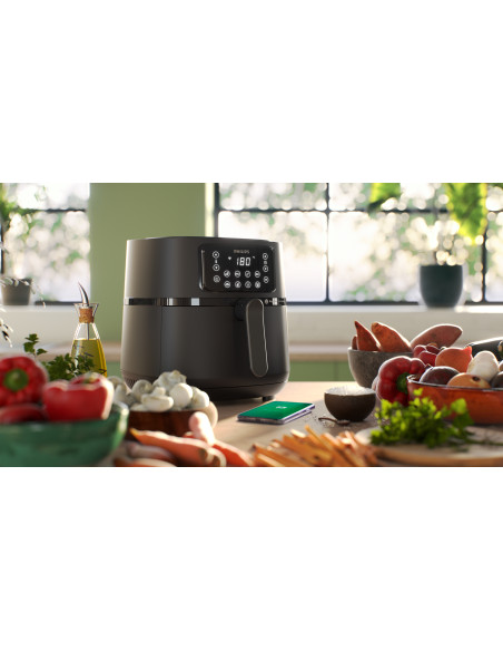 Philips Serie 5000 Airfryer 7.2L, Friggitrice ad aria 16-in-1, App per ricette , accessorio teglia HD9285/93
