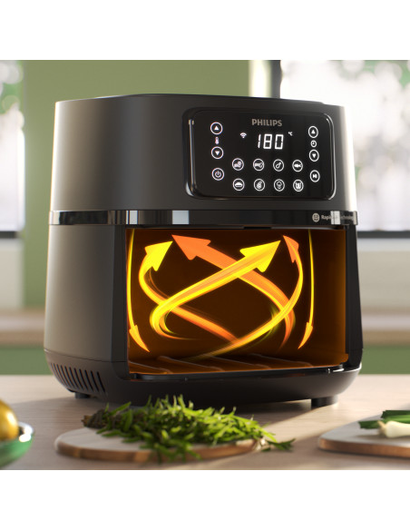 Philips 5000 series Airfryer 7.2L, Friggitrice ad aria 16-in-1, App per ricette , accessorio teglia HD9285/93