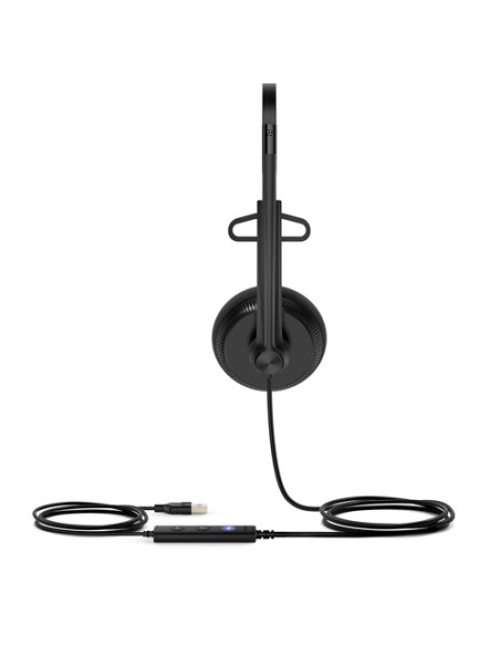 Yealink UH34 Lite Mono Teams Auricolare Cablato A Padiglione Ufficio USB tipo A Nero