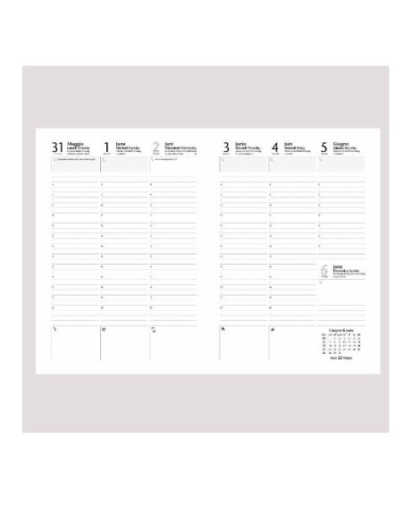 AGENDA SETT. 21X30 WEEKLY NERO