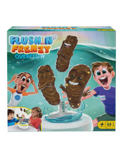 Games Acchiappa la Cacca Turbo, gioco per bambini con water giocattolo, 3 pezzi di cacca, 1 dado e istruzioni, Giocattolo per