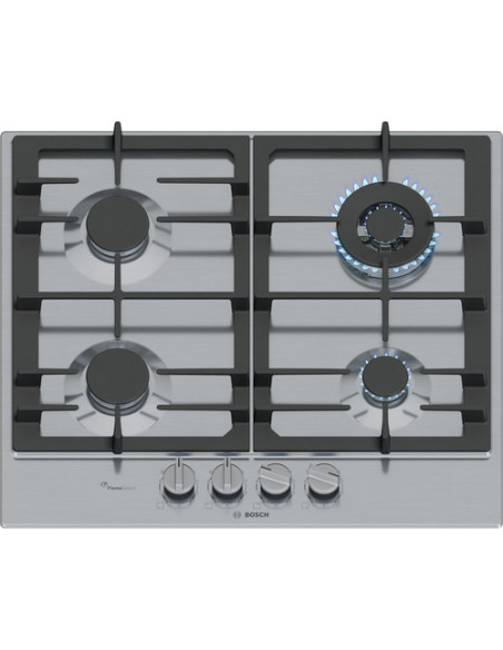 Bosch Serie 6 PCH6A5I90 , Piano cottura a gas, 60 cm, Acciaio inox