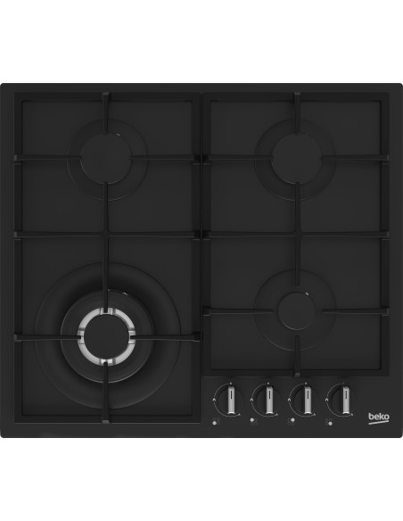 Beko HIYG 64225 SBO piano cottura Nero Da incasso 60 cm Gas 4 Fornello(i)
