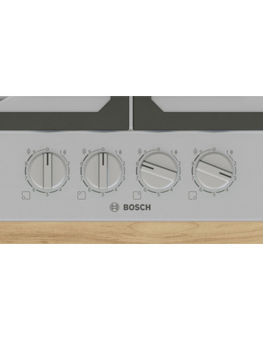 Bosch Serie 6 PCH6A5I90 Piano cottura a gas 60 cm 4 fuochi Acciaio Inox