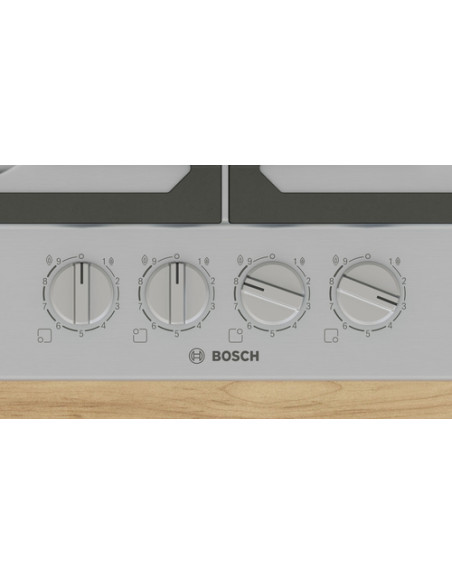 Bosch Serie 6 PCH6A5I90 , Piano cottura a gas, 60 cm, Acciaio inox