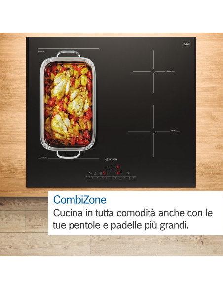 Bosch Serie 6 PVS845HB1E Piano cottura a induzione 80 cm Nero, con profili