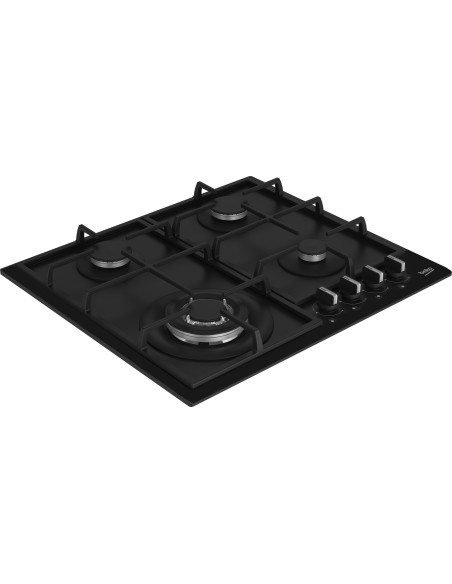 Beko HIYG 64225 SBO piano cottura Nero Da incasso 60 cm Gas 4 Fornello(i)