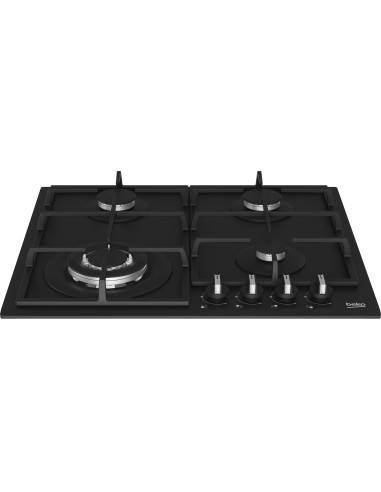 Beko HIYG 64225 SBO piano cottura Nero Da incasso 60 cm Gas 4 Fornello(i)