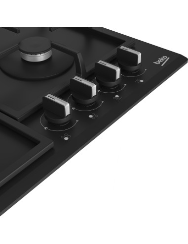 Beko HIYG 64225 SBO piano cottura Nero Da incasso 60 cm Gas 4 Fornello(i)