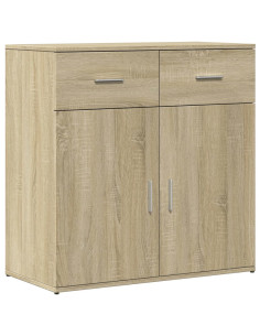Credenza Rovere Sonoma 79x38x80 cm in Legno Multistrato 2