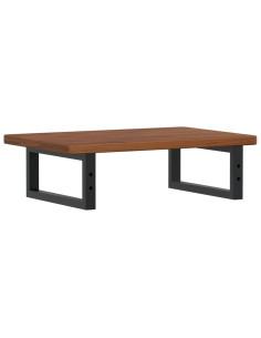 Ripiano a Parete per Lavabo in Acciaio e Massello di Rovere