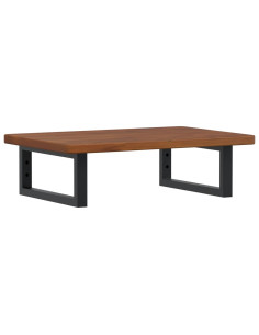 Ripiano a Parete per Lavabo in Acciaio e Massello di Rovere 2