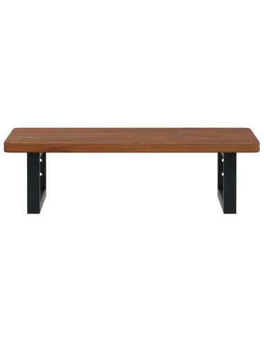 Ripiano a Parete per Lavabo in Acciaio e Massello di Rovere