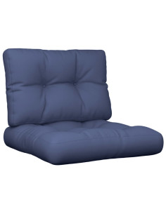 Cuscini per Pallet 2 pz Blu Marino in Tessuto 2