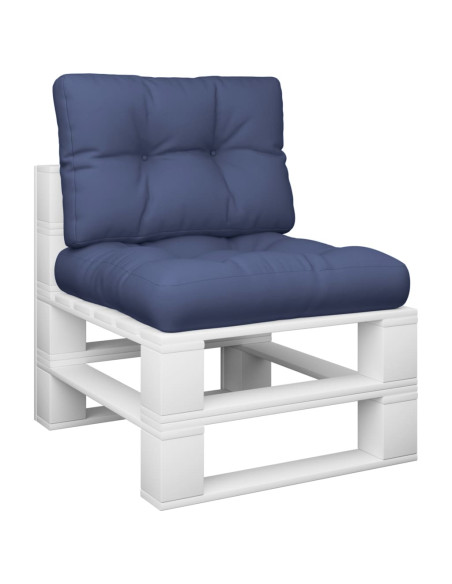Cuscini per Pallet 2 pz Blu Marino in Tessuto