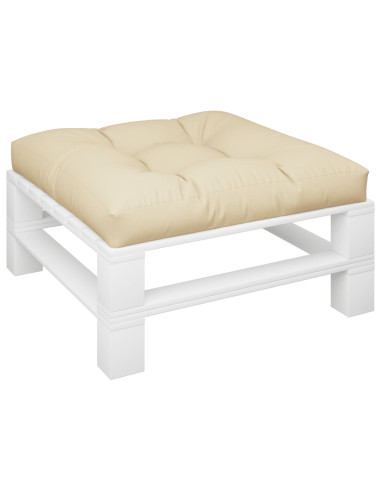 Cuscino per Pallet Beige 80x80x12 cm in Tessuto