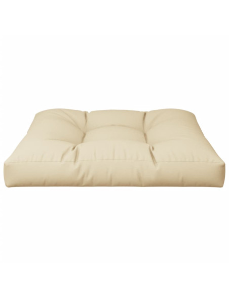 Cuscino per Pallet Beige 80x80x12 cm in Tessuto