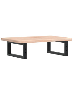 Ripiano a Parete per Lavabo in Acciaio e Massello di Rovere