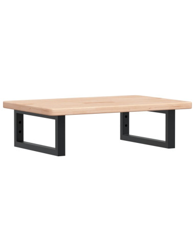 Ripiano a Parete per Lavabo in Acciaio e Massello di Rovere